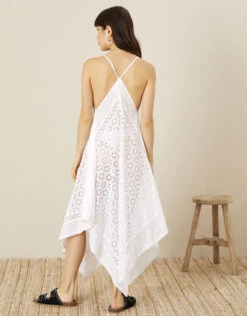 MONSOON Miquel Broderie Hanky Hem Dress White -Amour Fashion 22 14228513 2