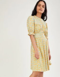 MONSOON Ditsy Floral Dress Yellow -Amour Fashion 22 24219765 2