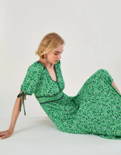 MONSOON Ditsy Print Midi Dress With LENZING™ ECOVERO™ Green -Amour Fashion 22 24220907 2