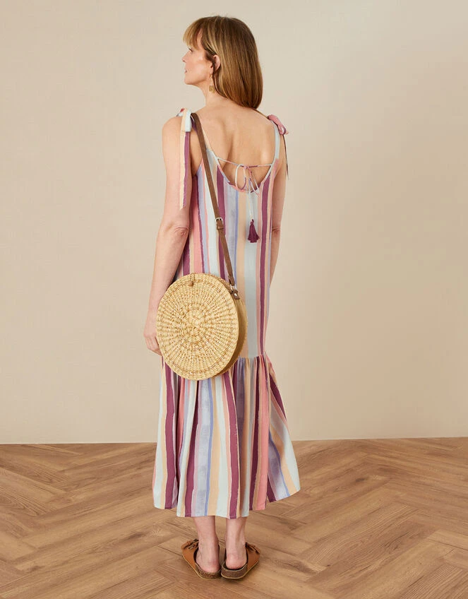 MONSOON Austen Stripe Dress In LENZING™ ECOVERO™ Yellow 4 MONSOON Austen Stripe Dress In LENZING™ ECOVERO™ Yellow - Image 2