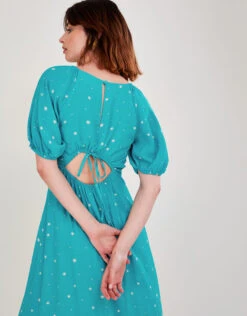 MONSOON Sami Spot Print Dress Teal -Amour Fashion 22 34111979 2