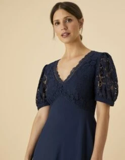 MONSOON Laura Lace Maxi Dress Blue -Amour Fashion 22 34315661 2