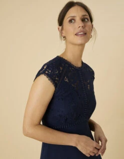 MONSOON Lindsay Midi Dress Blue -Amour Fashion 22 34315861 2