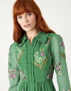 MONSOON Maxine Shirt Dress Green -Amour Fashion 22 34317307 2