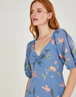 MONSOON Dani Embroidered Midi Dress Blue -Amour Fashion 22 34341702 2