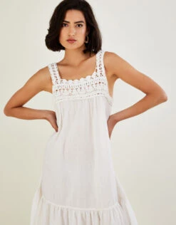 MONSOON Crochet Trim Dress In Sustainable Cotton Ivory 7 MONSOON Crochet Trim Dress In Sustainable Cotton Ivory -Amour Fashion 22 34736946 2