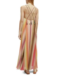 Scotch And Soda Pleated Tank Top Maxi Dress Shorter Length Multi -Amour Fashion 22 41494408 4