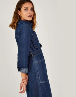 MONSOON Shirley Denim Shirt Dress Blue -Amour Fashion 22 54008939 2