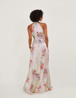 MONSOON Palmer Floral Satin Maxi Dress Ivory -Amour Fashion 22 54076846 2