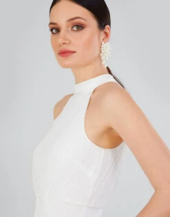 MONSOON Nikita Embellished Halter Bridal Maxi Dress Ivory -Amour Fashion 22 54078046 2