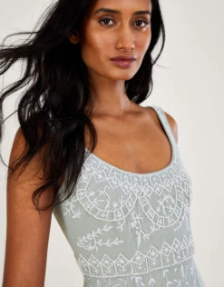 MONSOON Eugiene Embroidered Shorter Length Maxi Dress Green 8 MONSOON Eugiene Embroidered Shorter Length Maxi Dress Green -Amour Fashion 22 54079227 2