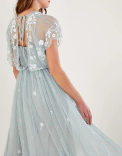 MONSOON Sophie Embroidered Maxi Dress In Recycled Polyester Green -Amour Fashion 22 54080927 2