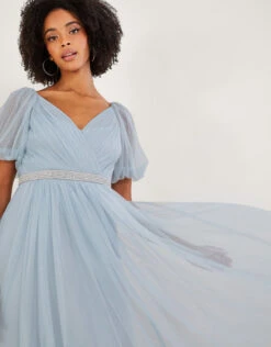 MONSOON Meghan Mesh Maxi Dress In Recycled Polyester -Amour Fashion 22 54081168 2