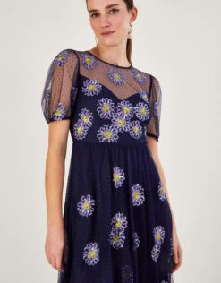 MONSOON Nellie Embellished Midi Dress Blue -Amour Fashion 22 54087561 2