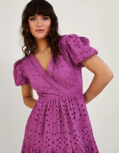 MONSOON Fabiola Broderie Dress Purple -Amour Fashion 22 54088804 2