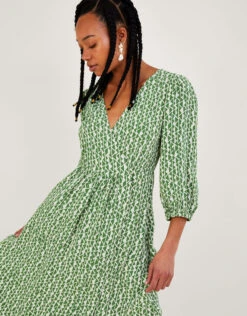 MONSOON Doris Wrap Dress In Sustainable Viscose Green 7 MONSOON Doris Wrap Dress In Sustainable Viscose Green -Amour Fashion 22 54268907 2