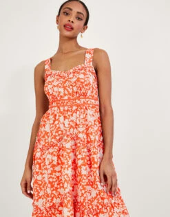 MONSOON Myra Hanky Hem Dress Orange -Amour Fashion 22 54279415 2