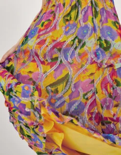 MONSOON Suzannah Metallic Print Maxi Dress Yellow 8 MONSOON Suzannah Metallic Print Maxi Dress Yellow -Amour Fashion 22 54288114 2