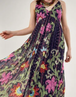 MONSOON Helen Embellished Maxi Dress In Recycled Polyester Black -Amour Fashion 22 54291001 2