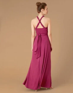 MONSOON Tallulah Twist Me Tie Me Jersey Bridesmaid Dress Pink -Amour Fashion 22 84229110 2