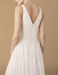 MONSOON Kate Beaded Floral Bridal Dress Ivory -Amour Fashion 23 14998046 3