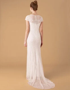 MONSOON Sophie Beaded Floral Bridal Dress Ivory -Amour Fashion 23 14998246 2