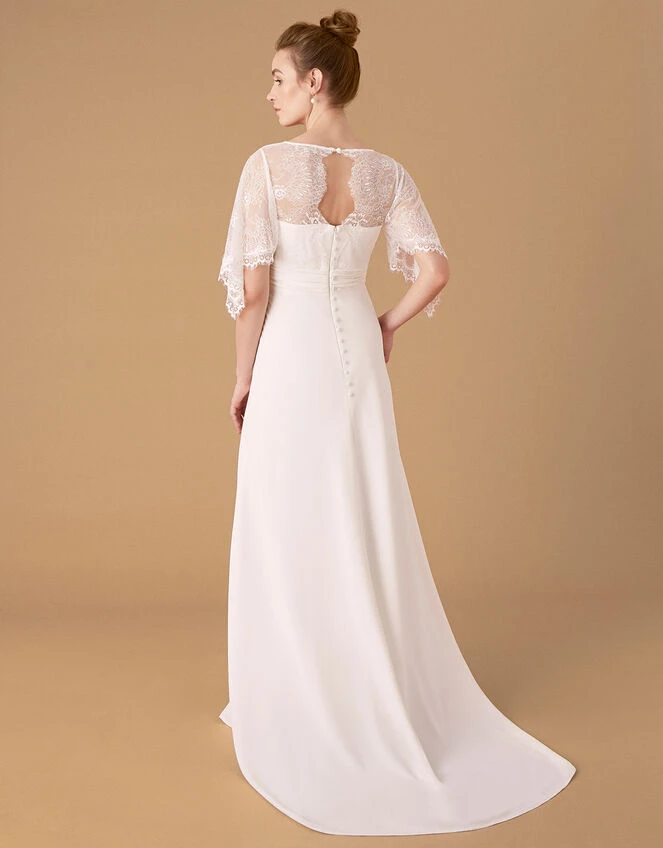 MONSOON Linda Lace Angel Sleeve Bridal Dress Ivory 4 MONSOON Linda Lace Angel Sleeve Bridal Dress Ivory - Image 2