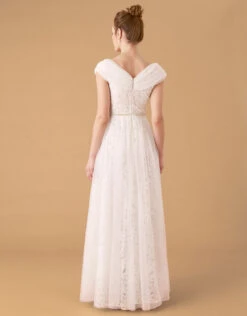 MONSOON Laurie Lace And Tulle Bardot Bridal Dress Ivory -Amour Fashion 23 14998646 2