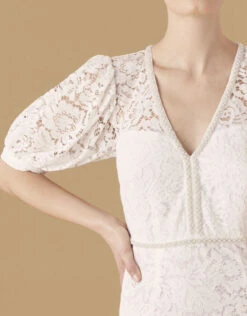 MONSOON Nicky Beaded Lace Bridal Dress Ivory -Amour Fashion 23 14998746 3