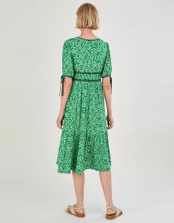 MONSOON Ditsy Print Midi Dress With LENZING™ ECOVERO™ Green -Amour Fashion 23 24220907 3
