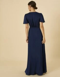 MONSOON Ivy Satin Lace Maxi Dress Blue -Amour Fashion 23 24287561 3