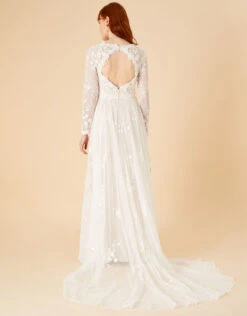 MONSOON Sue Embellished Bridal Maxi Dress Ivory -Amour Fashion 23 24300746 3