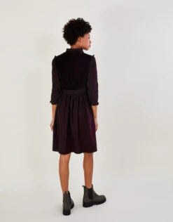 MONSOON Cord Embroidered Short Tiered Dress Purple -Amour Fashion 23 34118971 3