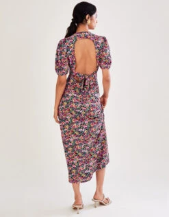 MONSOON Vintage Floral Jersey Dress Black -Amour Fashion 23 34167201 3