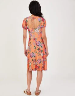 MONSOON Lace Insert Floral Jersey Dress Orange -Amour Fashion 23 34169086 3
