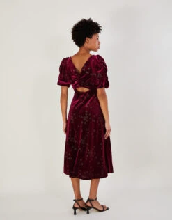 MONSOON Kaitlin Star Nailhead Midi Dress Red -Amour Fashion 23 34171809 3