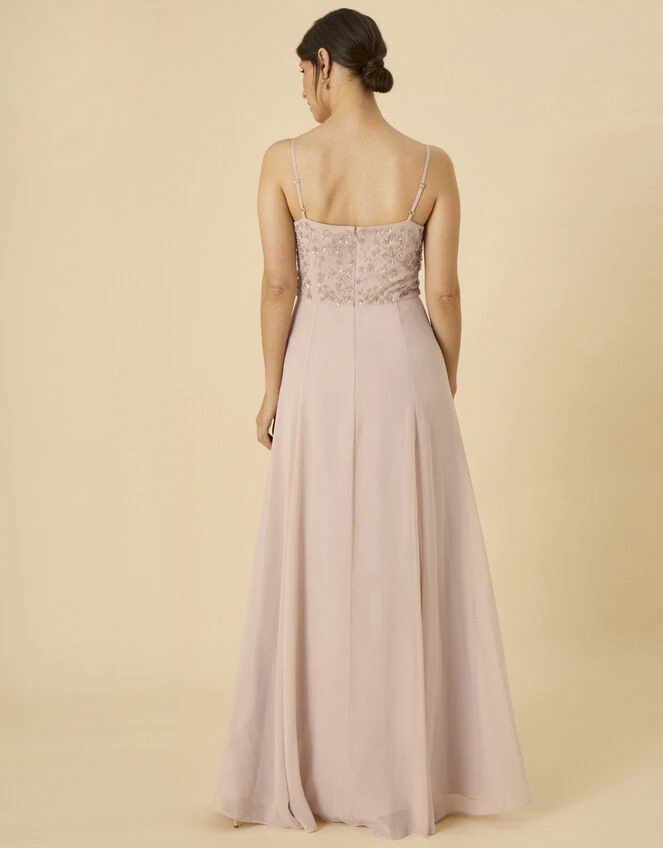 MONSOON Campbell Cowl Neck Maxi Dress In Recycled Polyester Pink 5 MONSOON Campbell Cowl Neck Maxi Dress In Recycled Polyester Pink - Image 3