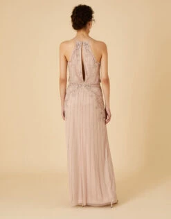 MONSOON Embellished Maxi Dress In Recycled Polyester Pink -Amour Fashion 23 34313410 3