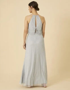 MONSOON Suzanne Embellished Maxi Dress In Recycled Polyester Blue -Amour Fashion 23 34313702 3