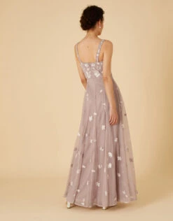 MONSOON Square Neck Embellished Maxi Dress Pink -Amour Fashion 23 34314010 3