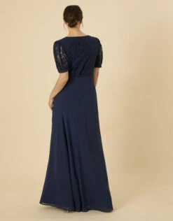 MONSOON Laura Lace Maxi Dress Blue -Amour Fashion 23 34315661 3
