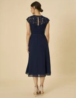 MONSOON Lindsay Midi Dress Blue -Amour Fashion 23 34315861 3