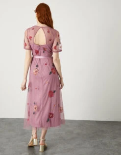 MONSOON Clarisse Embellished Midi Dress Pink -Amour Fashion 23 34317510 3