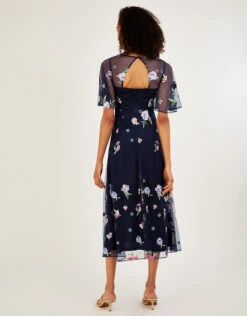 MONSOON Paula Embellished Midi Dress In Recycled Polyester Blue 8 MONSOON Paula Embellished Midi Dress In Recycled Polyester Blue -Amour Fashion 23 34326761 3