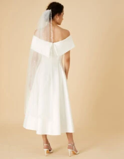 MONSOON Miranda Bardot Bridal Midi Dress Ivory -Amour Fashion 23 34411646 3