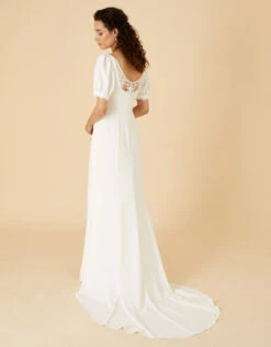 MONSOON Sabrina Lace Wrap Crepe Bridal Dress Ivory -Amour Fashion 23 34411746 3