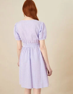 MONSOON Gingham Dress Purple 8 MONSOON Gingham Dress Purple -Amour Fashion 23 34718094 3