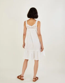 MONSOON Crochet Trim Dress In Sustainable Cotton Ivory 8 MONSOON Crochet Trim Dress In Sustainable Cotton Ivory -Amour Fashion 23 34736946 3