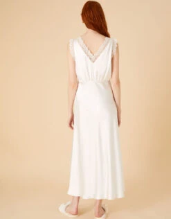 MONSOON Bridal Lace Satin Premium Night Dress Ivory -Amour Fashion 23 35312346 3