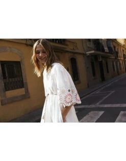 Scotch And Soda Broderie Maxi Dress White -Amour Fashion 23 41493413 3